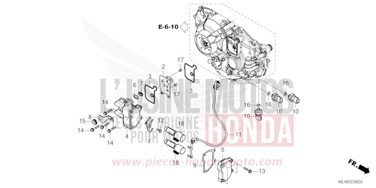 SOLENOIDE LINEAIRE de Africa Twin DCT PEARL GLARE WHITE (NHB53H) 2025